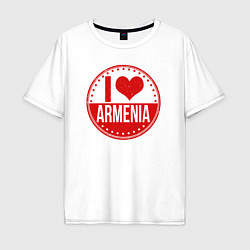 Футболка оверсайз мужская Love Armenia, цвет: белый