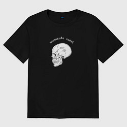 Футболка оверсайз мужская Skull Memento Mori, цвет: черный