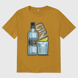 Футболка оверсайз мужская Джин, цвет: горчичный