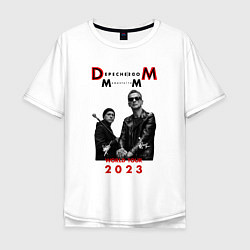 Футболка оверсайз мужская Depeche Mode 2023 Memento Mori - Dave & Martin 03, цвет: белый