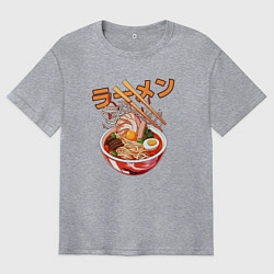 Футболка оверсайз мужская Ramen Рамен, цвет: меланж