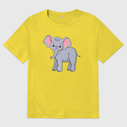 Мужская футболка оверсайз Сute elephant