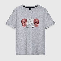 Футболка оверсайз мужская Depeche Mode - Skulls Memento Mori, цвет: меланж