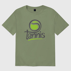 Футболка оверсайз мужская Tennis ball, цвет: авокадо