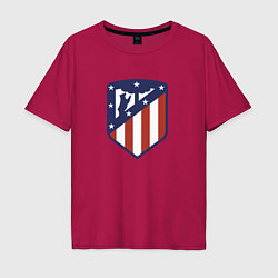 Футболка оверсайз мужская Atletico Madrid FC, цвет: маджента