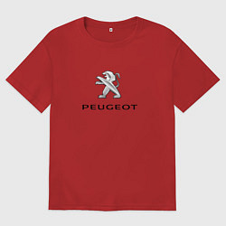 Футболка оверсайз мужская Peugeot sport auto, цвет: красный