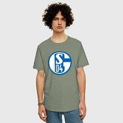 Футболка оверсайз мужская Schalke 04 fc club, цвет: авокадо — фото 2