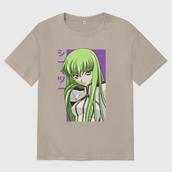 Футболка оверсайз мужская СС Код Гиас, цвет: миндальный