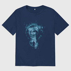 Футболка оверсайз мужская Tardis adventure, цвет: тёмно-синий