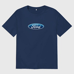 Футболка оверсайз мужская Ford usa auto brend, цвет: тёмно-синий