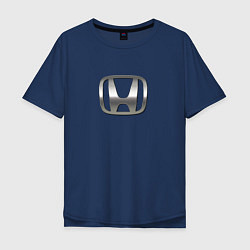Футболка оверсайз мужская Honda sport auto silver, цвет: тёмно-синий