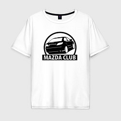 Футболка оверсайз мужская Mazda club, цвет: белый