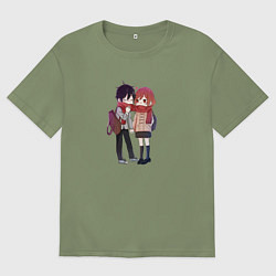 Футболка оверсайз мужская Хори и Изуми, цвет: авокадо