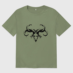 Мужская футболка оверсайз Демон сатана