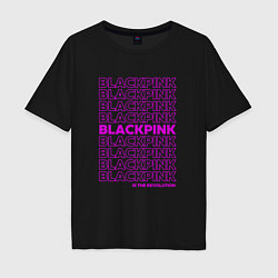 Футболка оверсайз мужская Blackpink kpop - музыкальная группа из Кореи, цвет: черный
