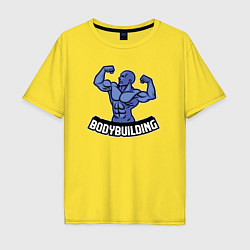 Футболка оверсайз мужская Bodybuilding power, цвет: желтый