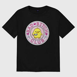 Футболка оверсайз мужская Bad bitch club, цвет: черный