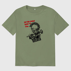 Футболка оверсайз мужская Призрак ходит по Европе, цвет: авокадо