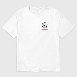 Футболка оверсайз мужская Атомный физтех, цвет: белый