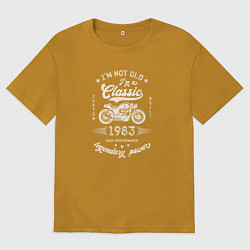 Футболка оверсайз мужская Классика 1983, цвет: горчичный