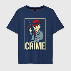 Футболка оверсайз мужская Vault crime, цвет: тёмно-синий