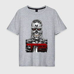 Футболка оверсайз мужская Terminator 2 T800, цвет: меланж
