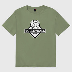 Футболка оверсайз мужская Volleyball club, цвет: авокадо