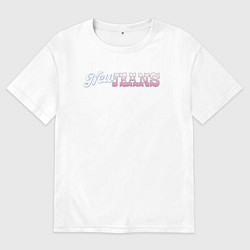 Футболка оверсайз мужская Newjeans logo, цвет: белый