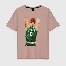 Футболка оверсайз мужская Celtics future, цвет: пыльно-розовый