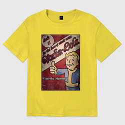 Футболка оверсайз мужская Vault boy - nuclear cola, цвет: желтый