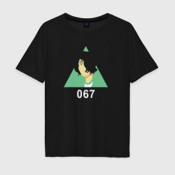 Футболка оверсайз мужская Кан Сэ Бёк - 067, цвет: черный