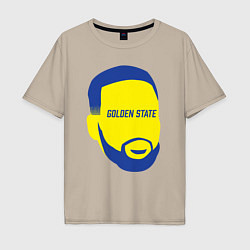 Футболка оверсайз мужская Golden State Curry, цвет: миндальный