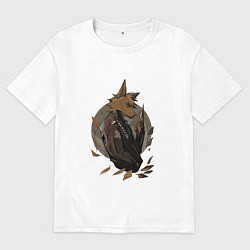 Футболка оверсайз мужская Лис Грегг, цвет: белый