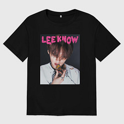 Футболка оверсайз мужская Lee Know Rock Star Stray Kids, цвет: черный