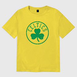 Футболка оверсайз мужская Boston Celtics clover, цвет: желтый