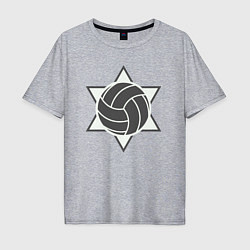 Футболка оверсайз мужская Star volley, цвет: меланж