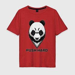 Футболка оверсайз мужская Push hard, цвет: красный