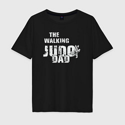 Футболка оверсайз мужская The walking judo dad, цвет: черный