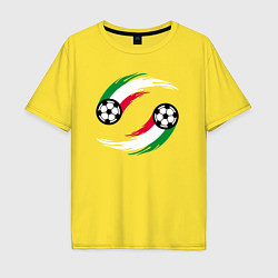 Футболка оверсайз мужская Итальянские мячи, цвет: желтый
