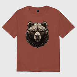 Футболка оверсайз мужская Хозяин тайги, цвет: кирпичный