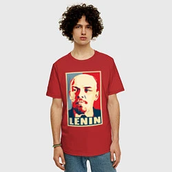 Футболка оверсайз мужская Владимир Ильич Ленин, цвет: красный — фото 2