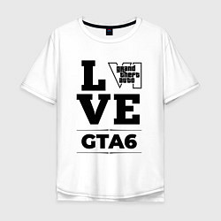 Футболка оверсайз мужская GTA6 love classic, цвет: белый