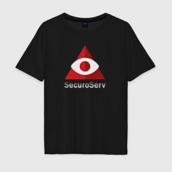 Футболка оверсайз мужская SecuroServ - private security organization, цвет: черный
