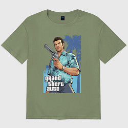 Футболка оверсайз мужская GTA - Томми Версетти, цвет: авокадо