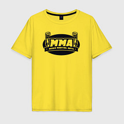 Футболка оверсайз мужская Martial arts, цвет: желтый