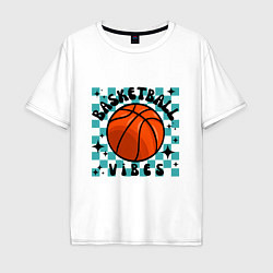 Футболка оверсайз мужская Basketball vibes, цвет: белый