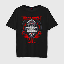 Футболка оверсайз мужская Megadeth rock, цвет: черный