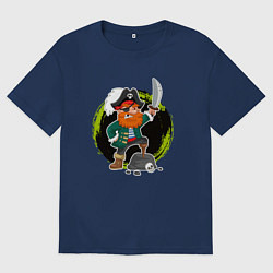 Мужская футболка оверсайз Мультяшный пират