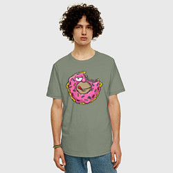 Футболка оверсайз мужская Homer donut, цвет: авокадо — фото 2