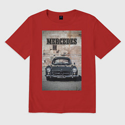 Футболка оверсайз мужская Mercedes-Benz 300SL, цвет: красный